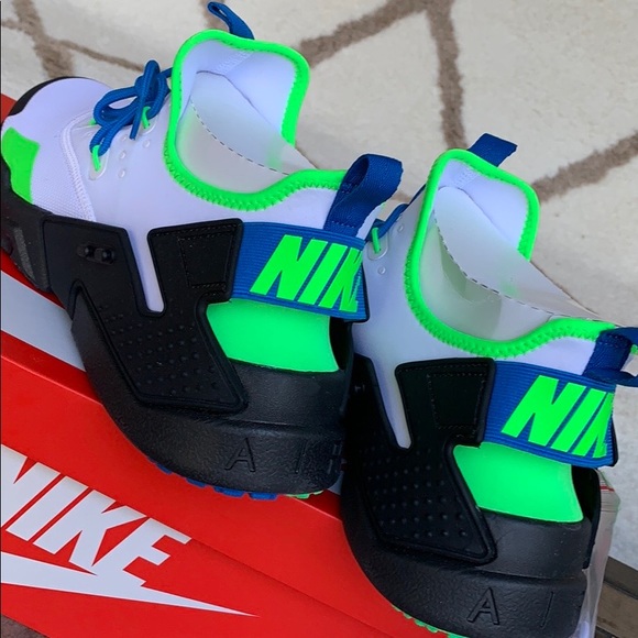 NIKE AIR HUARACHE DRIFT white/black-blue-nebula Me - Picture 8 of 16